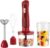 Russell Hobbs Desire Red 27142-56 Stabmixer (3-in-1: Mixer, Schneebesen & Zerkleinerer/Püreestab) (600 ml Rührbecher, spülmaschinenfestes Zubehör, Edelstahlmesser, für Smoothies, Suppen, Saucen & Dips)