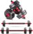 Hanteln Set, Hanteln verstellbar, 2-teiliges Kunststoff-Hantel-Set, kurze lange Hantel, verstellbare Hantelstangen, Hantel-Set, Gewichte für Aerobic, Fitness, Fitnessstudio, Training