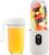 Tragbarer Mixer, 500 ml Smoothie Maker, 16 Blatt tragbarer elektrischer Entsafter, Mini-Mixer 1200 mAh, Smoothie Maker to Go mit Digitalanzeige für Babynahrung, Saft, Marmelade, Shake, Smoothie, Weiß