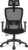 Durrafy Ergonomischer Bürostuhl, Schreibtischstuhl mit hoher Rückenlehne, verstellbarer Lordosenstütze, Kopfstütze & Armlehnen, Drehstuhl mit Liegefunktion, Bürostuhl bis 150 kg belastbar, Schwarz