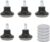 Bürostuhlgleiter 5er Set – Bodengleiter mit selbstklebenden Filzgleitern – Einlegestange 11 mm x 25 mm – Drehstuhlfüße Parkettfliesen – Stuhlfußgleiter – Schwarz