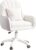 Home Office Stuhl, Samtstuhl mit Kissen, 360° drehbar, höhenverstellbarer Bürostuhl, ergonomisch, Schminkstuhl, Drehstuhl, für Arbeitszimmer, Schlafzimmer, maximale Belastung 120 kg, Weiß
