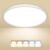 Peasur Deckenleuchte, LED, flach, 5 Farben, 3000/3500/4000/5000/6500 K, IP54, 24 W, wasserdichte Badezimmerlampe, Decke, 24 W, moderne runde Lampe für Flur, Schlafzimmer, Wohnzimmer, Büro, 300 x 16 mm
