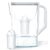 Wessper Wasserfilterkanne 2,7 L kompatibel mit Brita Classic für Kühlschranktür, Wasserfiltersystem zur Reduzierung von Kalk, Chlor, Wasserfilterkanne + Wasserfilter Aquaclassic, weiß