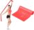 Fitnessbänder, Gymnastikband, 2 m lang, starke Widerstandsbänder, Fitnessbänder, ideal für Yoga, Pilates, Krafttraining, Fitnessband für Damen und Herren, mit Trainingsanleitung (rot)