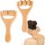 2 Stück Faszienstäbe aus Holz, Rückenmassageroller mit Griff, Massageroller, Massagewerkzeug aus Holz, Massagestäbe für Rücken, Beine, Nacken, Körper, Muskelentspannung