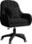 Home-Office-Stuhl, Samtstuhl mit Kissen, 360° drehbar, höhenverstellbarer Bürostuhl, ergonomisch, Schminkstuhl, Drehstuhl, für Arbeitszimmer, Schlafzimmer, maximale Belastung 120 kg, Schwarz