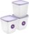 SmartStore Frischhaltedosen mit Deckel und Kühlschrank-Organizer, 1 Liter, 3er-Set, geeignet für Kühlschrank und Gefrierschrank, BPA-freie Meal-Prep-Boxen, Gefrierbox-Set