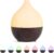 Salking Aroma Diffuser Ätherische Öle 100 ml Diffusor | Aromatherapie Raumduft Raumdiffusor Ultraschall Schwarz Holzmaserung Duftöl Diffusoren RGB für Schlafzimmer Home Office