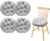 4er Set Stuhlkissen rund 40 x 40 x 3 cm, Bodenkissen rund, Stuhlkissen für drinnen & draußen, Stuhlkissen für Esszimmer, Wohnzimmer, Büro und Garten (Hellgrau)