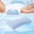 Lendenkissen, Memory Foam Rückenkissen, Rückenstützkissen zur Schmerzlinderung im unteren Rücken, Rückenkissen zum Schlafen, Kühlender, Abnehmbarer Waschbarer Bezug (Blau)