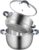 Dampfgarer mit Glasdeckel 24 cm, Edelstahl 5,3 l Dampftopf inklusive Dampfkorb, Induktionsdämpfer, Kartoffeldämpfer, Couscous-Topf, geeignet für Gemüse, Suppen, Knödel, Backofen und Spülmaschine