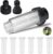 Wasserfilter-Set, 3/4 Zoll Wasservorfilter mit 6 Stück Filtereinsatz & 2 Schnelladaptern, für Hochdruckreiniger, Gartenbewässerung, Gartenpumpe, Wohnmobil, Haushalt (Schwarz)