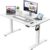 JUMMICO Elektrisch höhenverstellbarer Schreibtisch – Stehsitztisch mit Memory-Funktion & kompletter Tischplatte, Computertisch für Büro & Zuhause, 110 x 53 cm, Weiß