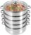 Mantowarka Dampfgarer, Induktions-Dampfgarer 30 cm, Edelstahl-Gemüsedämpfer mit 1 Pfanne und 4 Dampfgarern, Induktions-Kochtopf, Dampfgarer, Dampfgarer zum Kochen (5 Ebenen)