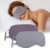 Schlafmaske für Männer und Frauen, wendbare Schlafmaske, Seide, Schlafmaske, bequemer Schlaf für Zuhause und Reisen, Grau, Lila