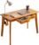 Aibiju Holzschreibtisch mit Schublade und Hängestange, kleiner Computertisch, 100 x 50 x 75 cm, Schreibtisch, kleiner Esstisch aus Holz, Kirschholzfarbe YD-WD01N