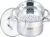 3-teiliges Dampfgarer-Set aus Edelstahl, Induktion, 20 cm, 3 Liter