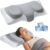 ABLEGRID Orthopädisches Memory-Schaum-Kissen, ergonomisches kühlendes Nackenschmerzen-Stützkissen für Seitenschläfer, Rücken- und Bauchschläfer, grau