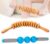 Massageroller Stick & Faszienrolle Holz, Massagestab zur Faszienmassage und Muskelentspannung, Massagegerät für Rücken, Nacken, Beine und Muskelregeneration (A)