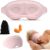 Schlafmaske aus Seide – 3D-Schlafmaske für tiefen Schlaf, bequem und verstellbar, blockiert Licht – Augenmaske für Männer und Frauen, ideal für Zuhause, Reisen, Meditation (Pink)