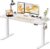 WALKINGDESK Höhenverstellbarer Schreibtisch, elektrisch 160 x 60 cm, Computertisch, Stehsitztisch, höhenverstellbar mit 4 Memory-Funktionen, Stehpult mit 2 Haken für Büro, Verbindungsplatte, weiß