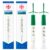 AIESI Klinisches analoges klinisches Glasthermometer ohne Quecksilber für Erwachsene und Kinder, Ecotherm (2 Stück), mit Etui für schnelle Nullstellung, ökologisch, 24 Monate Garantie
