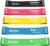 Gritin Fitnessbänder (5er Set) Widerstandsbänder mit 5 Stufen, 100% Latex Fitnessband Widerstand mit deutscher Übungsanleitung und Tragetasche, Gymnastikband für Muskelaufbau, Yoga