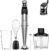 BESROY Stabmixer-Set 5 in 1, 1100 W elektrischer Pürierstab, stufenlose Geschwindigkeit, Edelstahl-Stabmixer mit Zerkleinerer, Schneebesen, Milchaufschäumer und Messbecher, ideal für Suppen, Smoothies