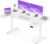 OffiGo U-förmiger höhenverstellbarer Schreibtisch, 140 x 70 cm, elektrischer Stehsitztisch, Stehpult, Home-Office-Computertisch, Memory-Funktion, leiser Motor, weiß