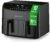 GOURMETmaxx Doppelkammer-Heißluftfritteuse, 2 x 3,5 l, schwarz, Airfryer + synchronisierte Kochzonen, Timer-Funktion & Touch-Display, energiesparendes Frittieren, 10 Programme, 2400 W