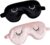 2er-Pack Schlafmasken für Damen und Kinder – Augenmaske für Erwachsene und Kinder, weiche Schlafbrille für Damen und Herren, lichtblockierende Nachtmaske (Rosa, Schwarz)