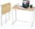 MEUBLE Gemütliche Computertische, klappbarer Schreibtisch, kleiner klappbarer Laptoptisch, PC-Tisch für Büro, Wohnzimmer, Heimbüro, einfache Montage, Eiche + Weiß