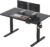 FEZIBO Höhenverstellbarer Schreibtisch, einteilige Tischplatte, 120 x 60 cm, höhenverstellbar mit USB-A- und USB-C-Ladeanschlüssen, Stehsitztisch für Home Office, Stehpult, Schwarz