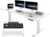 JUMMICO Höhenverstellbarer Schreibtisch 180 x 80 cm, L-Form, Gaming-Tisch, elektrisch, höhenverstellbar, Ergonomie, Bürotisch mit 4-Memory-Funktion und Kabelmanagement, große Monitorfläche, stehend