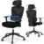 Bürostuhl, Schreibtischstuhl mit 3D-Armlehnen, ergonomischer Stuhl mit verstellbarer Netz-Kopfstütze, adaptive Lordosenstütze, Netzstuhl für Heimbüro-Gaming, Schwarz