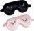 2 Stück Schlafmaske, lichtblockierende Nachtmaske, weiche Schlafbrille, verstellbar, bequem für Erwachsene und Kinder, Augenmaske für Tiefschlaf, blockiert Licht (Rosa, Schwarz)