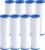Eisbadfilter, 25,4 cm x 6,35 cm (8er-Pack), Kaltwasser-Beckenfilter, 20 Mikron, plissierter Sedimentfilterträger, Ersatz für Eisbad-Whirlpool