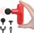 Super Mini Massagepistole für tiefes Gewebe, Handheld mit 4 Aufsätzen, Leise und reisetauglich zur Linderung von Rücken- und Muskelschmerzen (Rot)