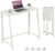MEUBLE Gemütlicher Klapptisch mit Rollen, kleiner klappbarer Schreibtisch, Laptoptisch aus Holz und Metall, Computertisch für Büro, Wohnzimmer, Heimbüro, skandinavischer Stil, Weiß