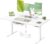 VASAGLE höhenverstellbarer Schreibtisch, 140 x 70 cm, flexible Halterung, Monitorständer, Schublade, USB-C-Anschluss, sitzende Erinnerung, Office Cloud, Weiß LSD154WB01