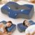 Nackenstützkissen gegen Nackenschmerzen, orthopädisches Kissen, ergonomisches Memory-Schaum-Nackenkissen mit 2 Höhen, Hohlraum und Kühlbezug, für Seiten- und Rückenschläfer – Dunkelblau