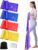 Fokky Fitnessbänder 4er-Set, 1,5M/1,8M Widerstandsbänder mit 4 Widerstandsstufen, Widerstandsbänder mit Tragetasche & Übungsanleitung, Gymnastikband für Crossfit, Muskelaufbau, Yoga, Pilates