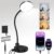 15 W LED-Schreibtischlampe mit USB-A & USB-C – Dimmbar, 3 Farbtemperaturen, 5 Helligkeitsstufen, 4 Timer, flexibler 360°-Schwanenhals, augenfreundlich, Tischlampe für Büro & Schlafzimmer – Schwarz