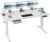 JUMMICO Höhenverstellbarer elektrischer Stehtisch, 180 x 80 cm, mit Schublade und Haken, höhenverstellbarer Sitz-Steh-Tisch mit stabilem Stahlgestell, breiter Stehtisch für Home Office, weiß