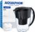 AQUAPHOR Jasper Black Wasserfilter inklusive 1 Maxfor+ Filter I Reduziert Kalk und Chlor I Karaffe für 2,8 LI Tischwasserfilter I Passt in die Kühlschranktür