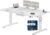 Devoko Höhenverstellbarer Schreibtisch 160 x 80 cm mit Typ-C-Ladeanschluss, mobiler elektrischer Computertisch mit Kabelmanagement-Ablage und 3-Funktions-Speicher, Weiß