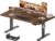JUMMICO Höhenverstellbarer Schreibtisch 160 x 80 cm mit Kabelablage, höhenverstellbarer elektrischer Stehpult mit USB-Buchse, Computertisch, ergonomischer Stehsitztisch, Bürotisch, Vintage-Braun