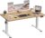 JUMMICO Höhenverstellbarer Schreibtisch, 140 x 60 cm, Stehpult, elektrischer Schreibtisch, höhenverstellbar mit Memory-Funktion, Beige