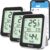 Govee Thermometer-Hygrometer, Mini-LCD-Digital-Temperatur-Feuchtigkeitsmessgerät mit Benachrichtigungsalarm, präzise Hygrometer-Temperatur, Datenspeicherung für Gewächshaus-Weinkeller (3er-Pack)